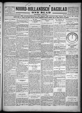 Noord-Hollandsch Dagblad : ons blad 1931-06-01