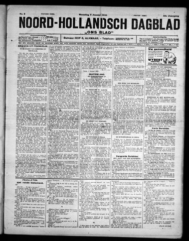 Noord-Hollandsch Dagblad : ons blad 1925-01-05
