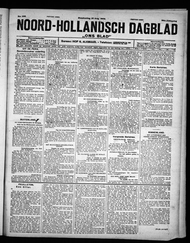 Noord-Hollandsch Dagblad : ons blad 1926-08-12