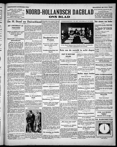 Noord-Hollandsch Dagblad : ons blad 1933-07-24