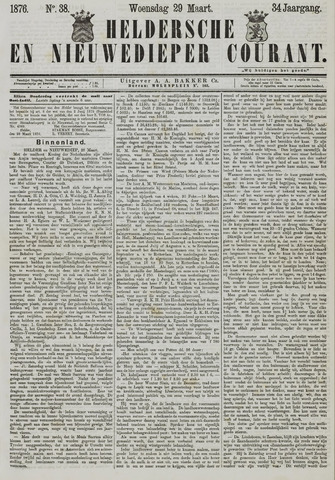 Heldersche en Nieuwedieper Courant 1876-03-29