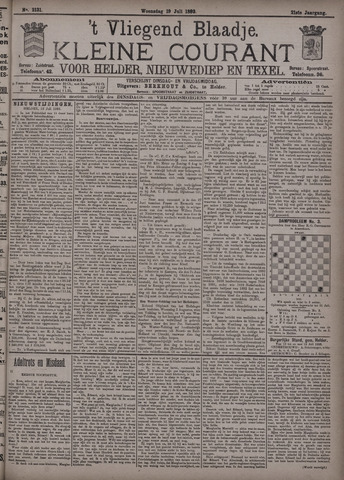 Vliegend blaadje : nieuws- en advertentiebode voor Den Helder 1893-07-19