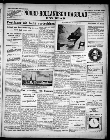 Noord-Hollandsch Dagblad : ons blad 1934-01-06