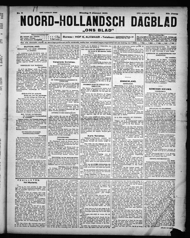 Noord-Hollandsch Dagblad : ons blad 1928-01-03