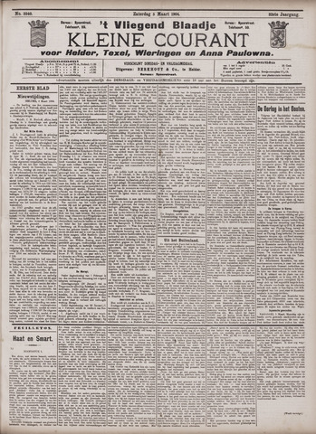 Vliegend blaadje : nieuws- en advertentiebode voor Den Helder 1904-03-05