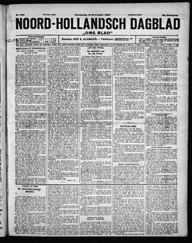 Noord-Hollandsch Dagblad : ons blad 1925-12-10