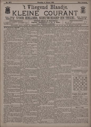 Vliegend blaadje : nieuws- en advertentiebode voor Den Helder 1893-01-11