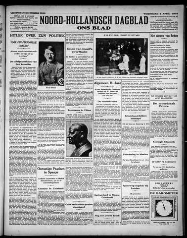 Noord-Hollandsch Dagblad : ons blad 1934-04-04