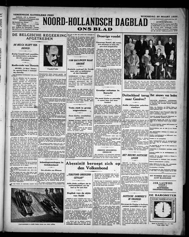 Noord-Hollandsch Dagblad : ons blad 1935-03-20