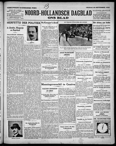 Noord-Hollandsch Dagblad : ons blad 1932-09-23