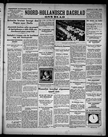 Noord-Hollandsch Dagblad : ons blad 1936-05-05
