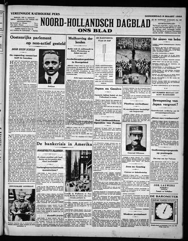 Noord-Hollandsch Dagblad : ons blad 1933-03-09