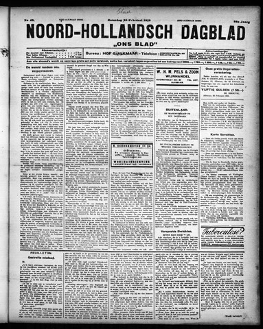Noord-Hollandsch Dagblad : ons blad 1928-02-25