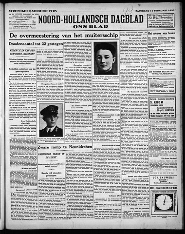 Noord-Hollandsch Dagblad : ons blad 1933-02-11