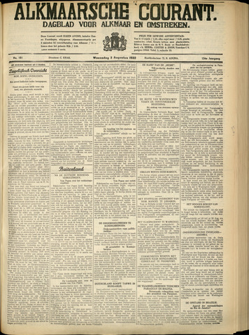 Alkmaarsche Courant 1932-08-03