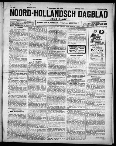Noord-Hollandsch Dagblad : ons blad 1925-05-02