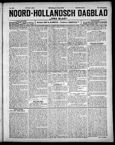 Noord-Hollandsch Dagblad : ons blad 1925-06-08