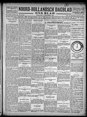 Noord-Hollandsch Dagblad : ons blad 1929-12-02