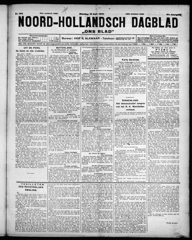 Noord-Hollandsch Dagblad : ons blad 1927-07-19