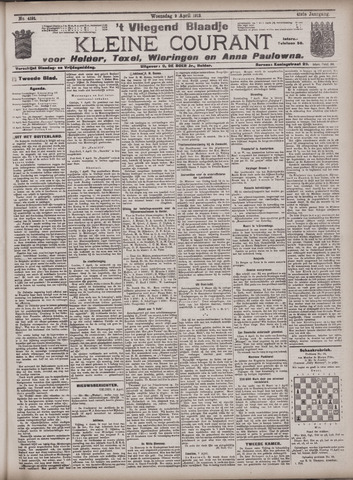 Vliegend blaadje : nieuws- en advertentiebode voor Den Helder 1913-04-09