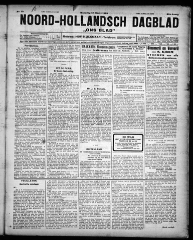 Noord-Hollandsch Dagblad : ons blad 1928-03-26