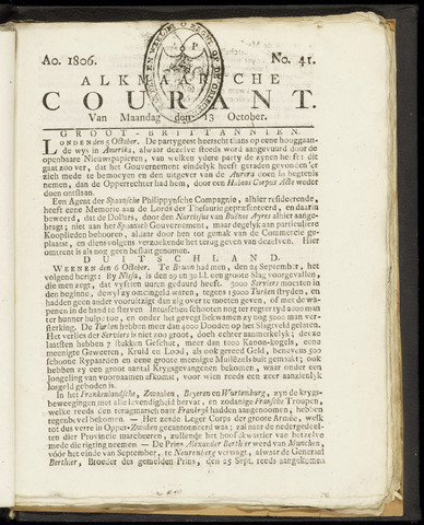 Alkmaarsche Courant 1806-10-13
