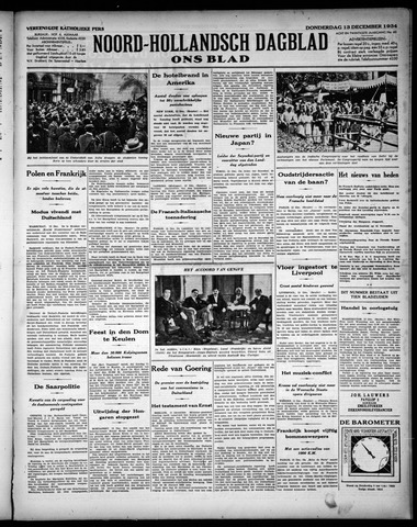Noord-Hollandsch Dagblad : ons blad 1934-12-13