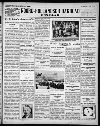 Noord-Hollandsch Dagblad : ons blad 1933-05-09