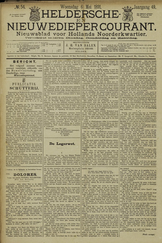 Heldersche en Nieuwedieper Courant 1891-05-06