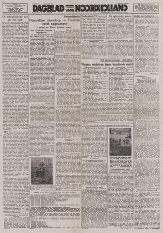 Dagblad Noord-Holland, Schager editie 1944-08-10