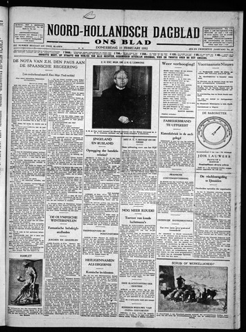 Noord-Hollandsch Dagblad : ons blad 1932-02-11