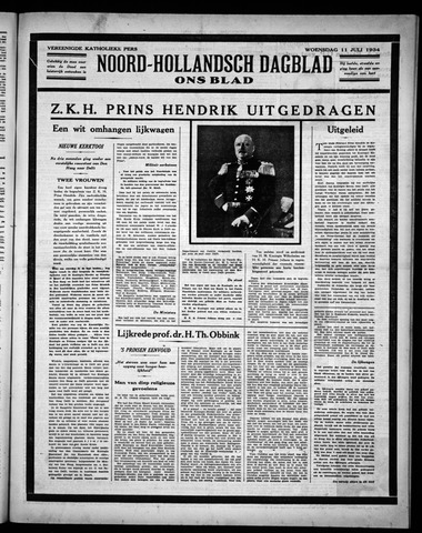 Noord-Hollandsch Dagblad : ons blad 1934-07-11
