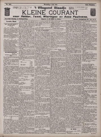 Vliegend blaadje : nieuws- en advertentiebode voor Den Helder 1913-07-02