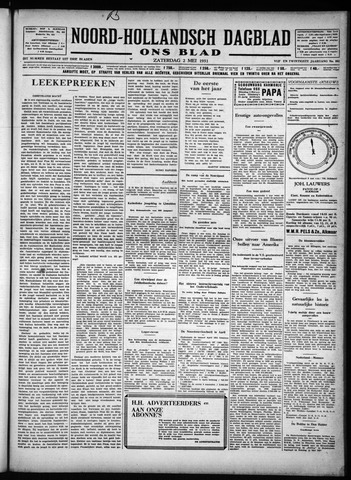 Noord-Hollandsch Dagblad : ons blad 1931-05-02