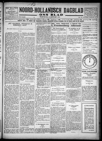 Noord-Hollandsch Dagblad : ons blad 1931-01-14