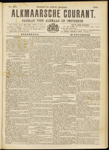 Alkmaarsche Courant 1906-11-22