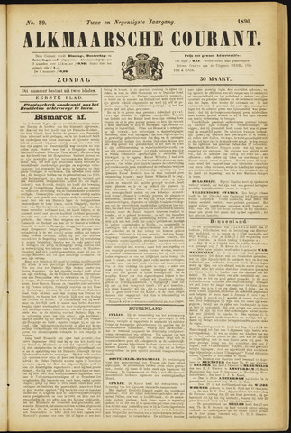 Alkmaarsche Courant 1890-03-30