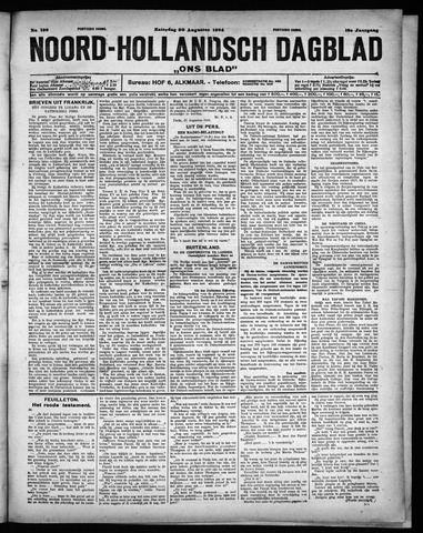 Noord-Hollandsch Dagblad : ons blad 1924-08-30