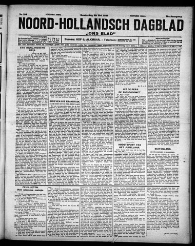 Noord-Hollandsch Dagblad : ons blad 1925-05-28