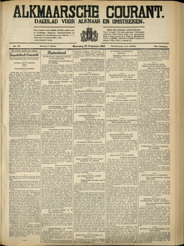 Alkmaarsche Courant 1932-08-22