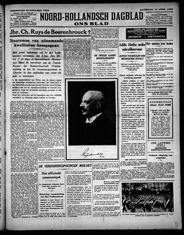 Noord-Hollandsch Dagblad : ons blad 1936-04-18