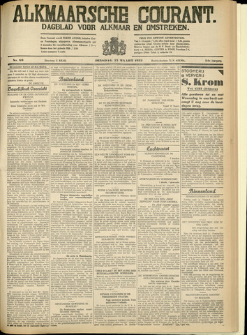Alkmaarsche Courant 1932-03-22