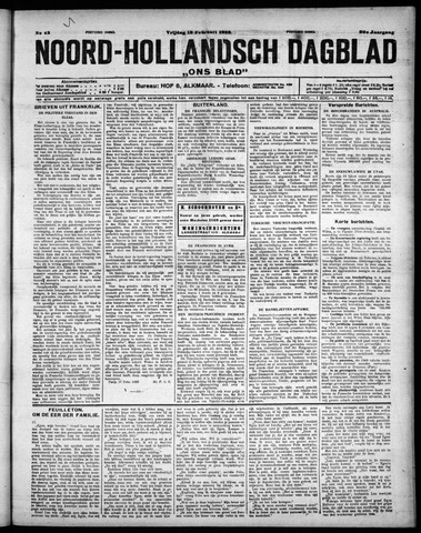 Noord-Hollandsch Dagblad : ons blad 1926-02-19