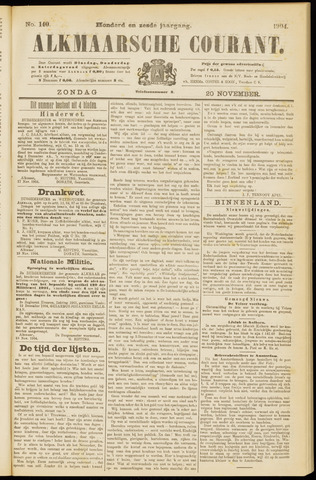 Alkmaarsche Courant 1904-11-20