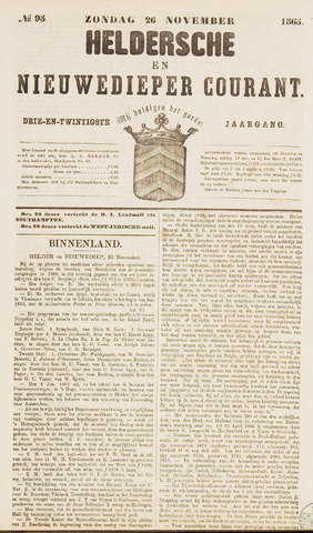 Heldersche en Nieuwedieper Courant 1865-11-26
