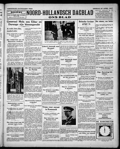 Noord-Hollandsch Dagblad : ons blad 1937-04-27