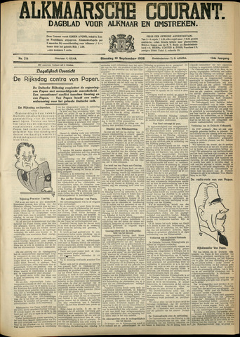Alkmaarsche Courant 1932-09-13