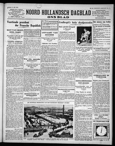 Noord-Hollandsch Dagblad : ons blad 1932-05-13