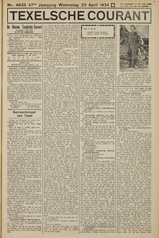 Texelsche Courant 1934-04-25