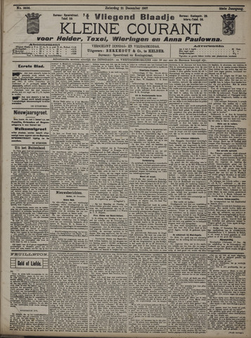 Vliegend blaadje : nieuws- en advertentiebode voor Den Helder 1907-12-21